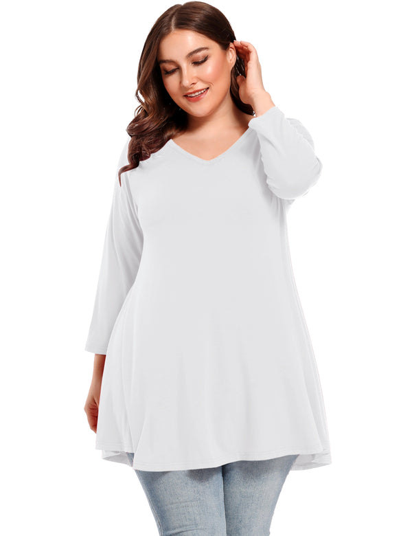 Auslook Women's Plus Size Tunic Tops to Wear with Leggings 3/4