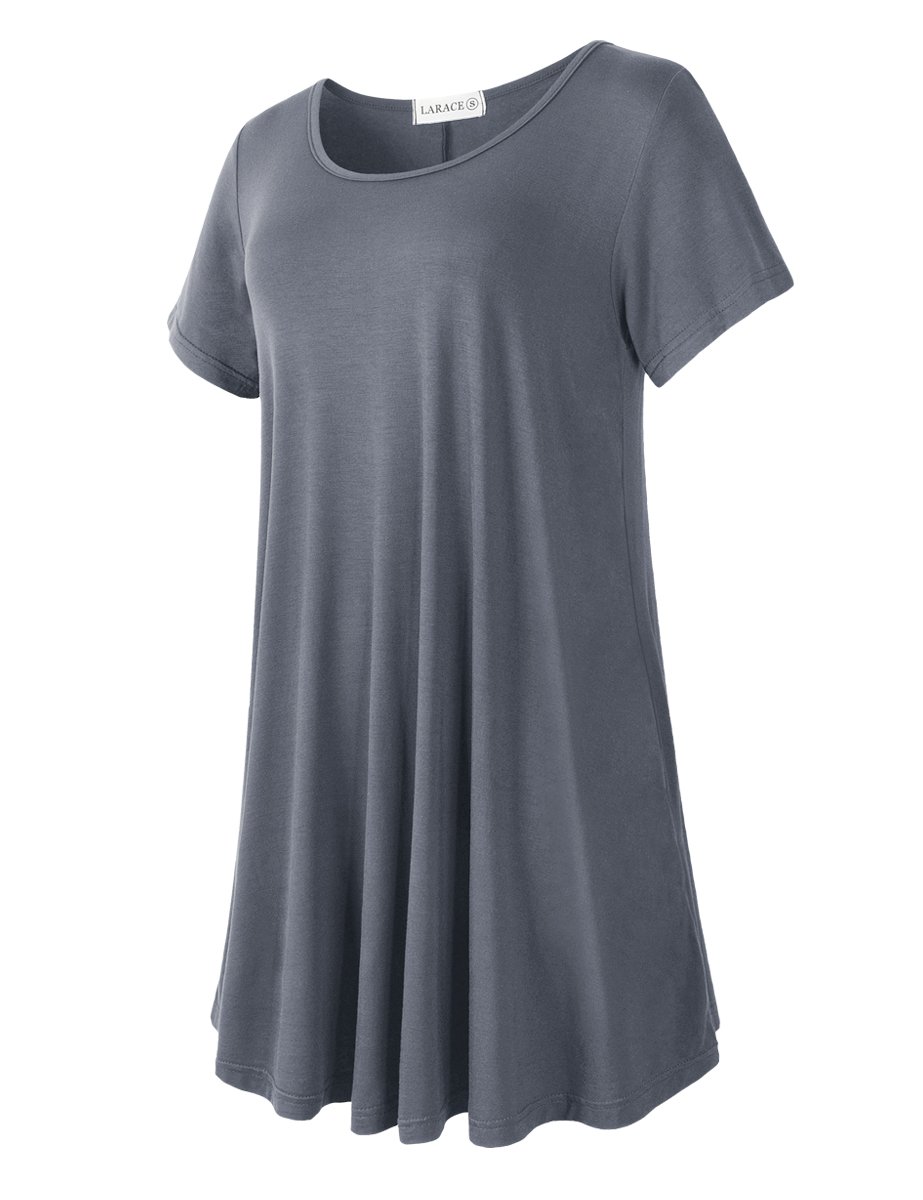 OVERWORETY Women Plus Size Dresses Short Sleeve V Neck Casual T-Shirt Swing  Tunic Dress with Pockets : : Clothing, Shoes & Accessories