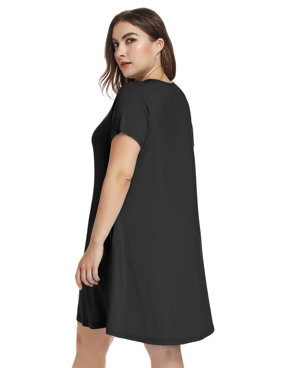 osazic Womens Short Sleeve Top V Neck Tee Shirts Loose Fit Tunic Tops Black  S : : Clothing, Shoes & Accessories