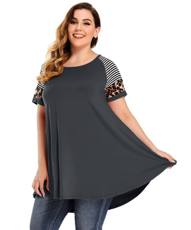 LARACE Stylish Plus Size Tunics for Women - Comfortable and Flattering Long  Shirts with Various Colors and Patterns Available 1-NavyBlue 3X