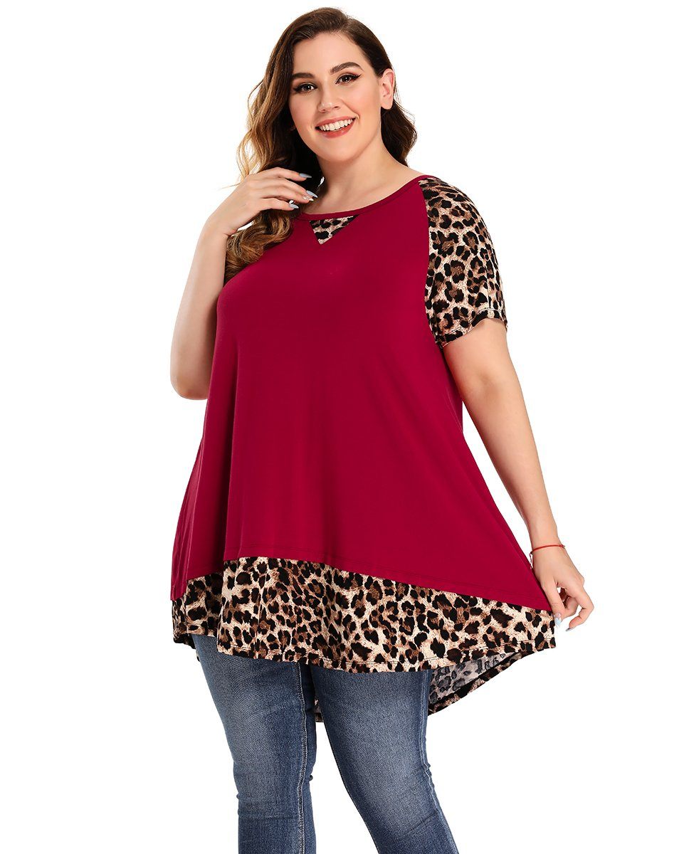 Women's Red Plus Size Tops